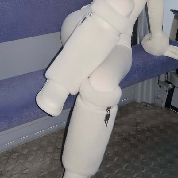 Beige Outdoor Women's Fluffy Knee Snow Boots - Picture 5 of 5